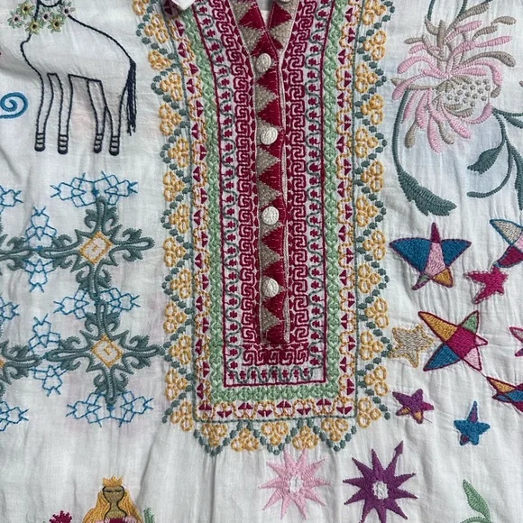 Johnny Was Mishti Cotton Blouse - Picture 3 of 4